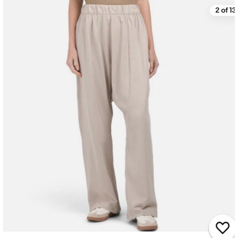 Zara elastic waist slouchy pull on‎ Pants wide leg lounge yoga sz S